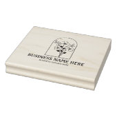 Moderne Wild Flower Custom Business Sjabloon Groot Rubberstempel (Stempel)