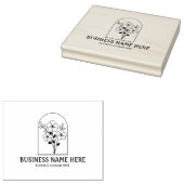Moderne Wild Flower Custom Business Sjabloon Groot Rubberstempel (Gestempeld)