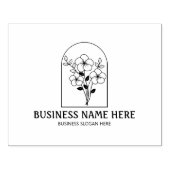 Moderne Wild Flower Custom Business Sjabloon Groot Rubberstempel (Afrduk)