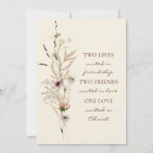 Moderne Wildbloem Bloemen Christelijke Bijbel Brui Kaart (Achterkant)