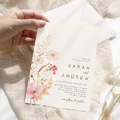 Moderne Wildbloem | Botanische tuin bruiloft Kaart