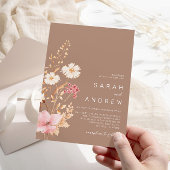 Moderne Wildbloem | Botanische tuin bruiloft Kaart