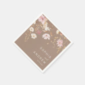 Moderne Wildbloem | Botanische tuin bruiloft Servet (Hoek)