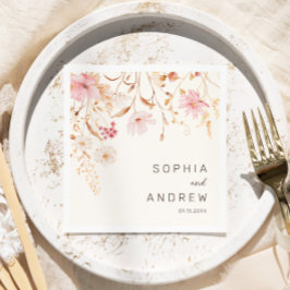 Moderne Wildbloem | Botanische tuin bruiloft Servet