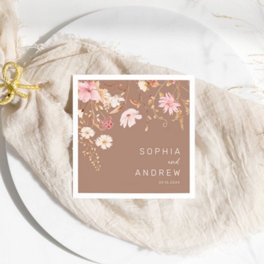 Moderne Wildbloem | Botanische tuin bruiloft Servet