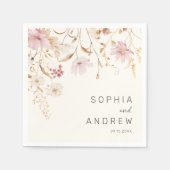 Moderne Wildbloem | Botanische tuin bruiloft Servet (Voorkant)