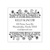 Moderne Wildbloemen, Aangepast retouradres Rubberstempel (Afrduk)