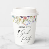 Moderne Wildbloemen Bloemen Bloemen Afstudeerder P Papieren Bekers (Achterkant)