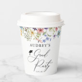 Moderne Wildbloemen Bloemen Bloemen Afstudeerder P Papieren Bekers (Voorkant)