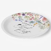 Moderne Wildbloemen Bloemen Bloemen Afstudeerder P Papieren Bordje (Gekanteld)
