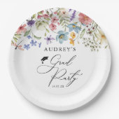 Moderne Wildbloemen Bloemen Bloemen Afstudeerder P Papieren Bordje (Voorkant)