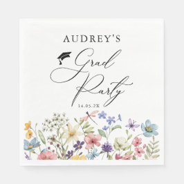 Moderne Wildbloemen Bloemen Bloemen Afstudeerder P Servet