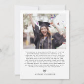 Moderne Wildbloemen Bloemen Foto Graduation Party Bedankkaart (Achterkant)