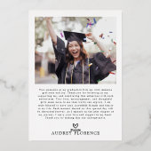 Moderne Wildbloemen Bloemen Foto Graduation Party Folie Uitnodiging (Achterkant)