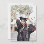 Moderne Wildbloemen Bloemen Foto Graduation Party Kaart (Achterkant)