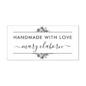 Moderne Wildbloemen Custom Naam Handgemaakt Met Li Rubberstempel (Afrduk)