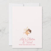 Moderne Wildbloemen Flutter Twirl Fairy Verjaardag Kaart (Achterkant)