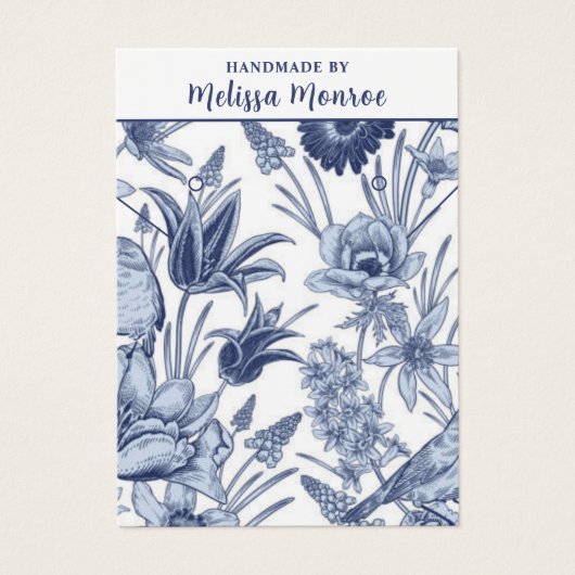 Moderne Wildbloemen Ketting Sieraden Display Kaart (Voorkant)