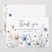 Moderne Wildbloemen Trouw Bedankt (Voorkant / Achterkant)
