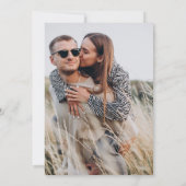 Moderne Wildbloemen Waterverf Foto Save the Date Kaart (Achterkant)