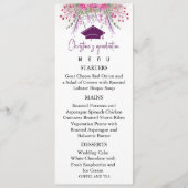 Moderne Wildbloemen Zomer Afstuderen Menu (Voorkant)