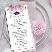 Moderne Wildbloemen Zomer Afstuderen Menu