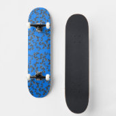 Moderne wilde blauwe zebra persoonlijk skateboard (Voorkant)
