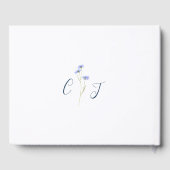 Moderne Wilde Bloem Blauw Gastenboek (Achterkant)