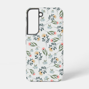 Moderne Wilde Bloem Botanische Patroon Samsung Galaxy Hoesje