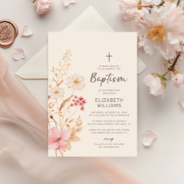 Moderne wilde bloem | Botanische tuin doop Kaart