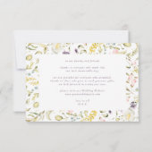 Moderne wilde bloem Elegant Spring Foto Bedankkaart (Achterkant)