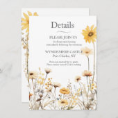 Moderne Wilde Bloem Informatiekaartje (Voorkant / Achterkant)