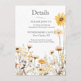 Moderne Wilde Bloem Informatiekaartje