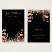 Moderne wilde bloem ketting Oorbel Display Kaart (Voorkant /achterkant)