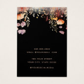 Moderne wilde bloem ketting Oorbel Display Kaart (Achterkant)