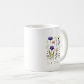 Moderne Wilde Bloem Koffiemok (Voorkant rechts)