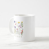 Moderne Wilde Bloem Koffiemok (Voorkant links)