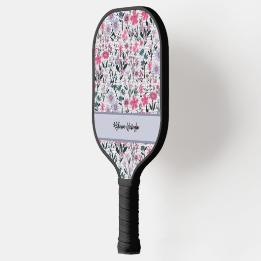 Moderne wilde bloem pickleball paddle (Links)