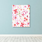 Moderne Wilde Bloem Waterverf Canvas Afdruk (Insitu (Houten vloer))
