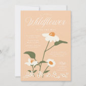 Moderne Wilde Bloemen Baby in Bloei Thema Kaart (Voorkant)