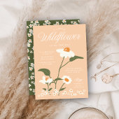 Moderne Wilde Bloemen Baby in Bloei Thema Kaart