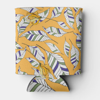 Moderne wilde bloemen, bloemenexotische print. blikjeskoeler