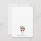 Moderne Wilde Bloemen Bruiloft Kaart (Achterkant)