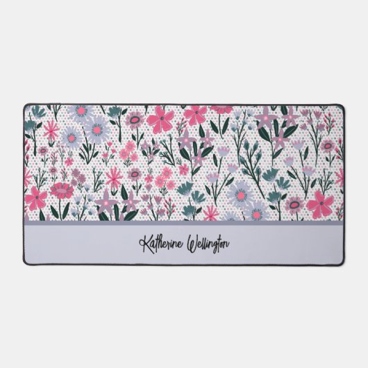 Moderne wilde bloemen bureaumat (Voorkant)