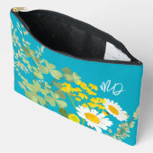 Moderne Wilde Bloemen Custom Monogram Etui (Open)