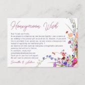 Moderne wilde bloemen die een goede bruiloft wense informatiekaartje (Voorkant)