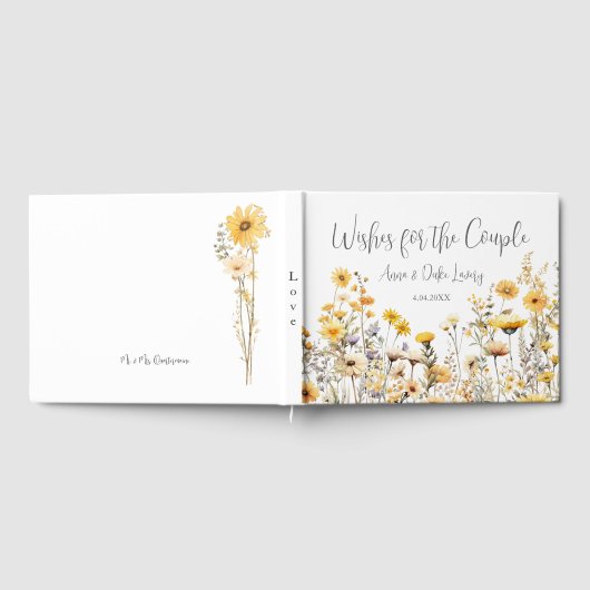 Moderne wilde bloemen gastenboek (Volledig)