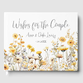 Moderne wilde bloemen gastenboek