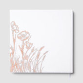 Moderne wilde bloemen gastenboek (Achterkant)