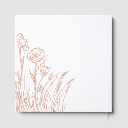 Moderne wilde bloemen gastenboek (Achterkant)